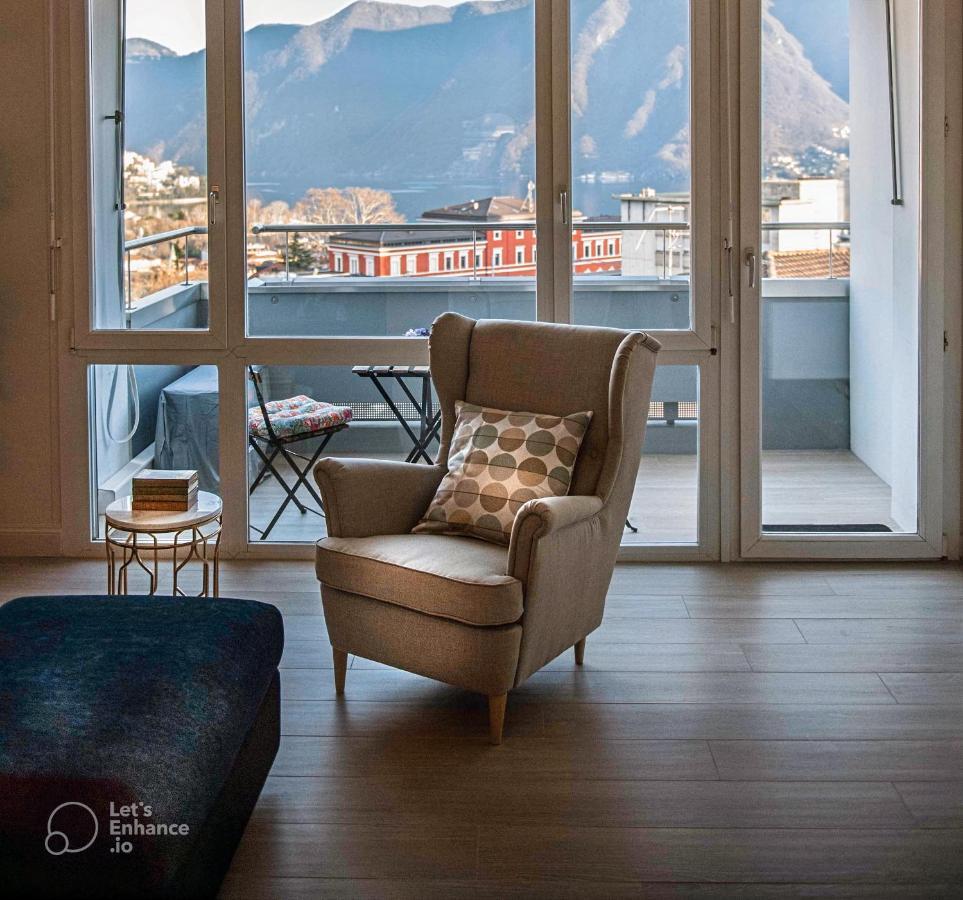 Lakeview Panorama Penthouse With Washer & Dryer Lugano Exteriér fotografie